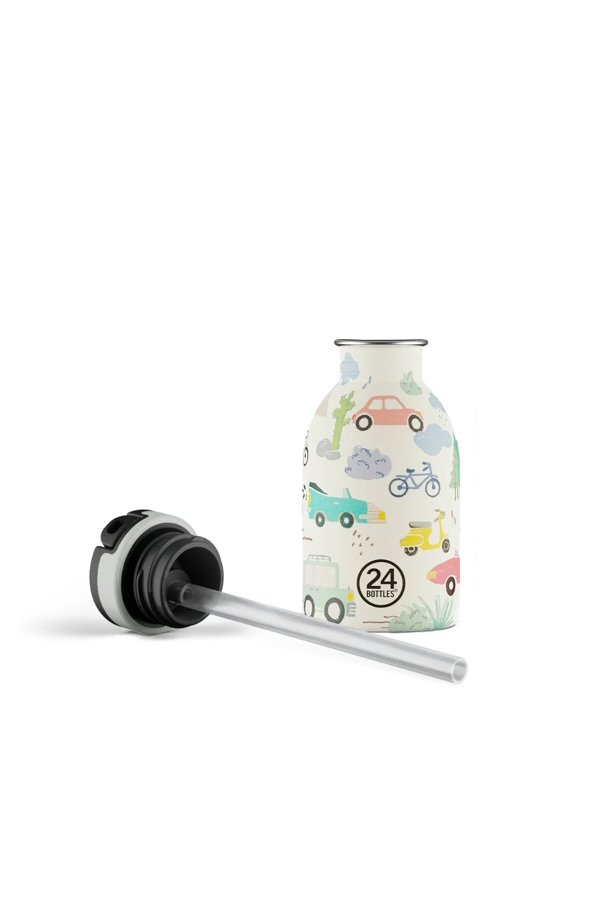 Kids Bottle Adventure Friends Pipetli Paslanmaz Çelik Çocuk Su Matarası 250 ml