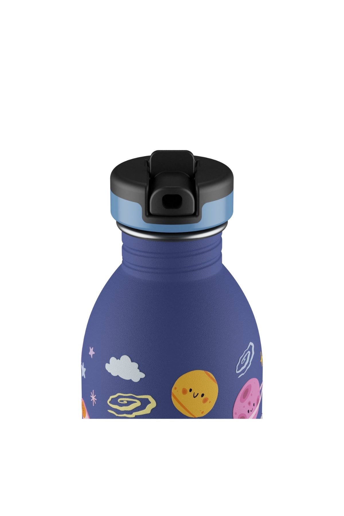 Kids Bottle Space Friends Pipetli Paslanmaz Çelik Çocuk Su Matarası 500 ml