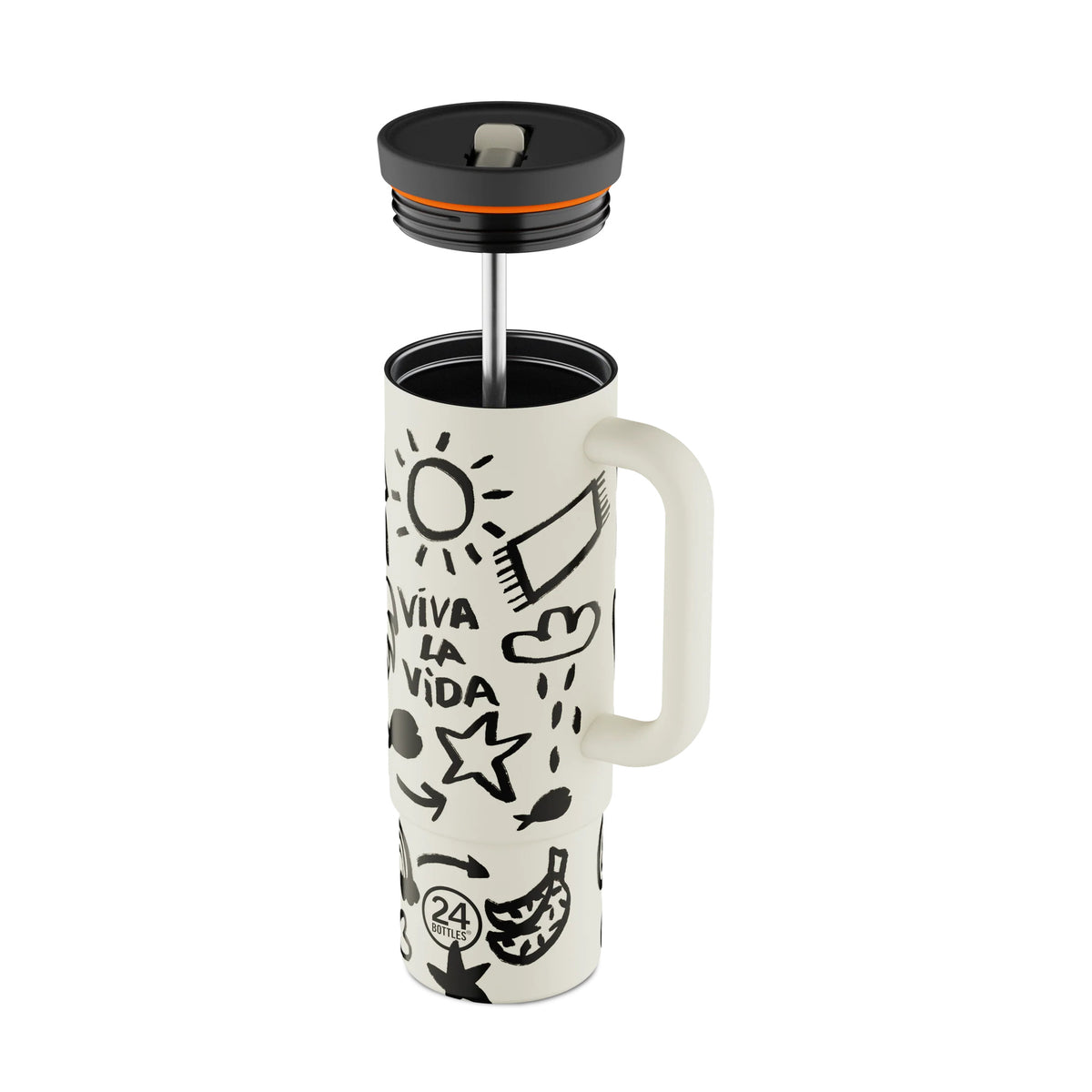 Straw Cup Viva la Vida Pipetli Paslanmaz Çelik Termos 800 ml