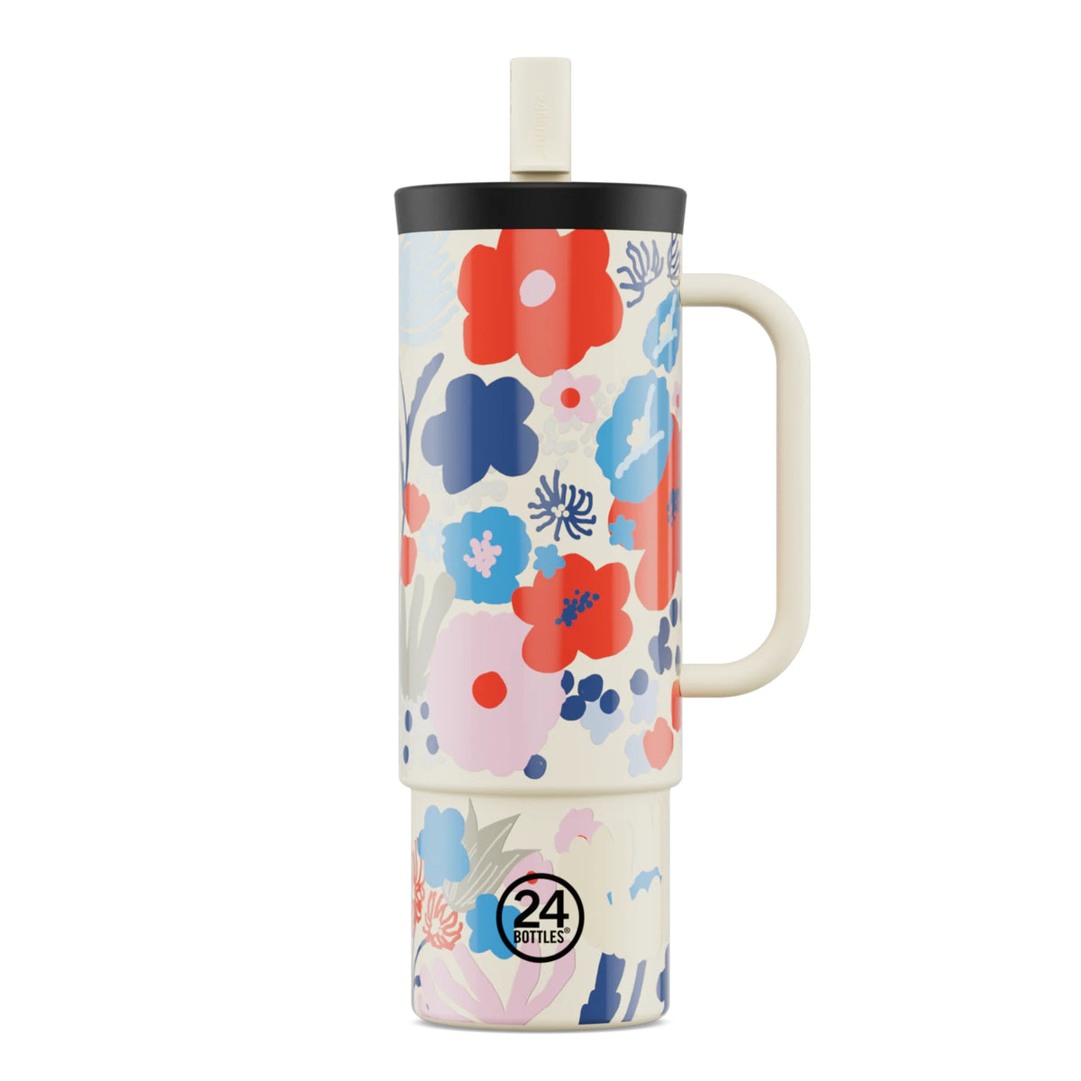 Straw Cup Domenica Pipetli Paslanmaz Çelik Termos 800 ml