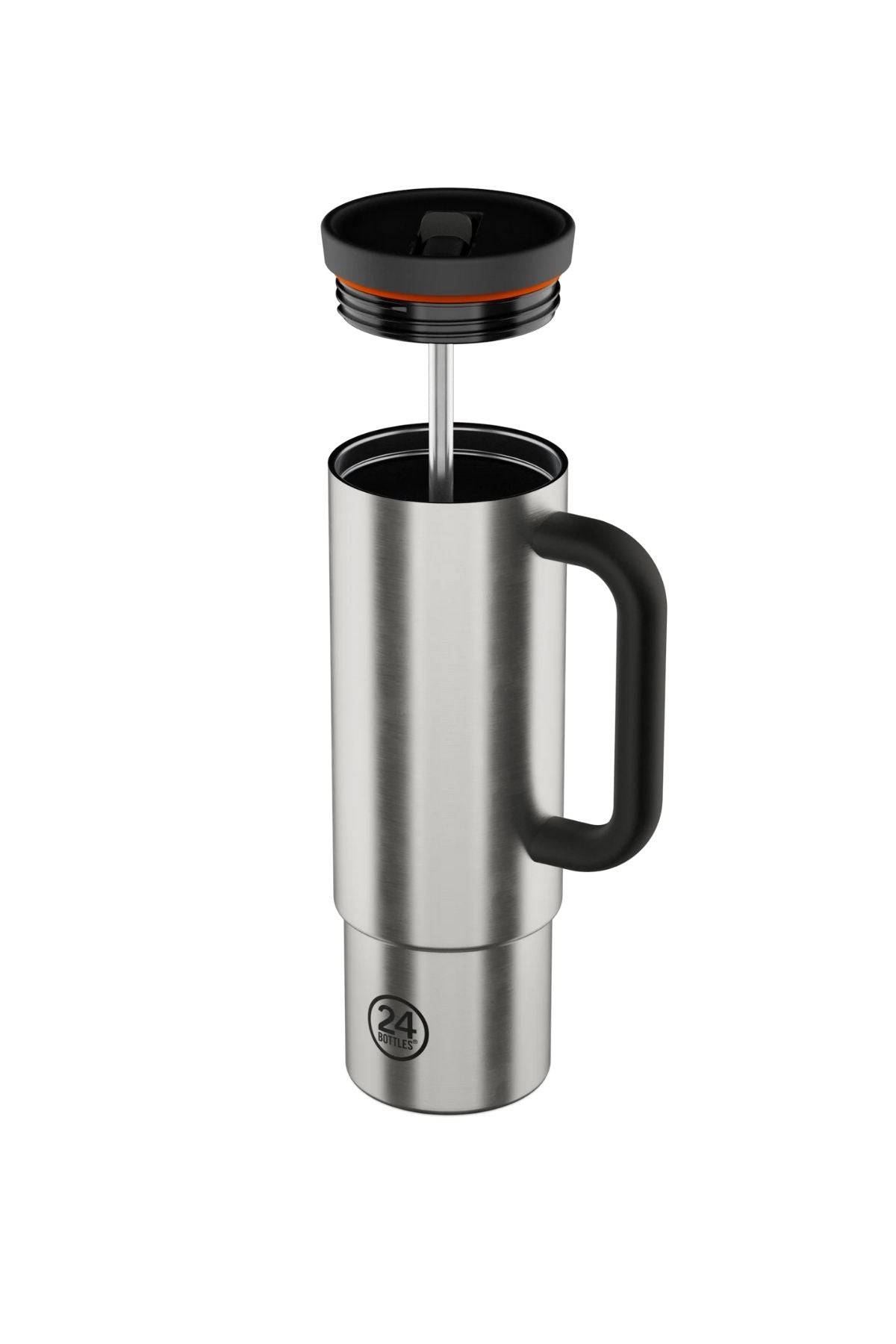 Straw Cup Brushed Steel Pipetli Paslanmaz Çelik Termos 800 ml