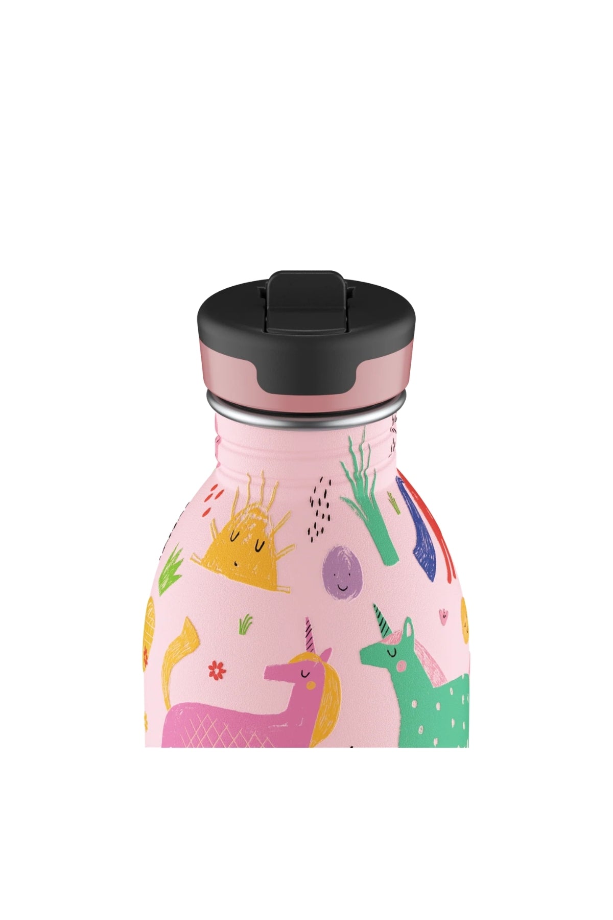 Kids Bottle Magic Friends Pipetli Paslanmaz Çelik Çocuk Su Matarası 500 ml