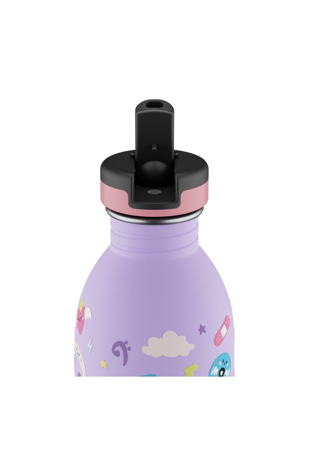 Kids Bottle Music Friends Pipetli Paslanmaz Çelik Çocuk Su Matarası 500 ml