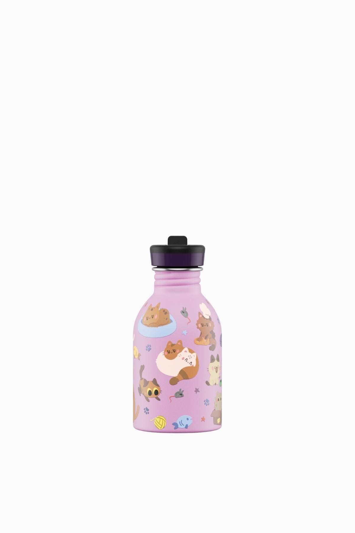 Kids Bottle Meow Friends Paslanmaz Çelik Çocuk Su Matarası 250 ml