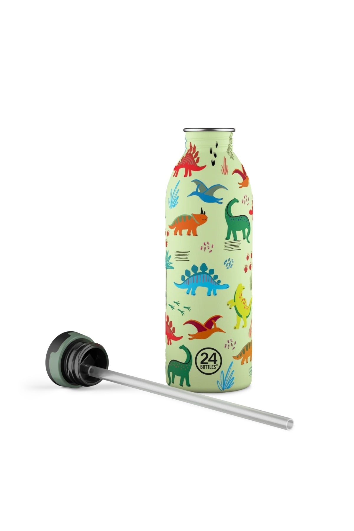 Kids Bottle Jurassic Friends Pipetli Paslanmaz Çelik Çocuk Su Matarası 500 ml
