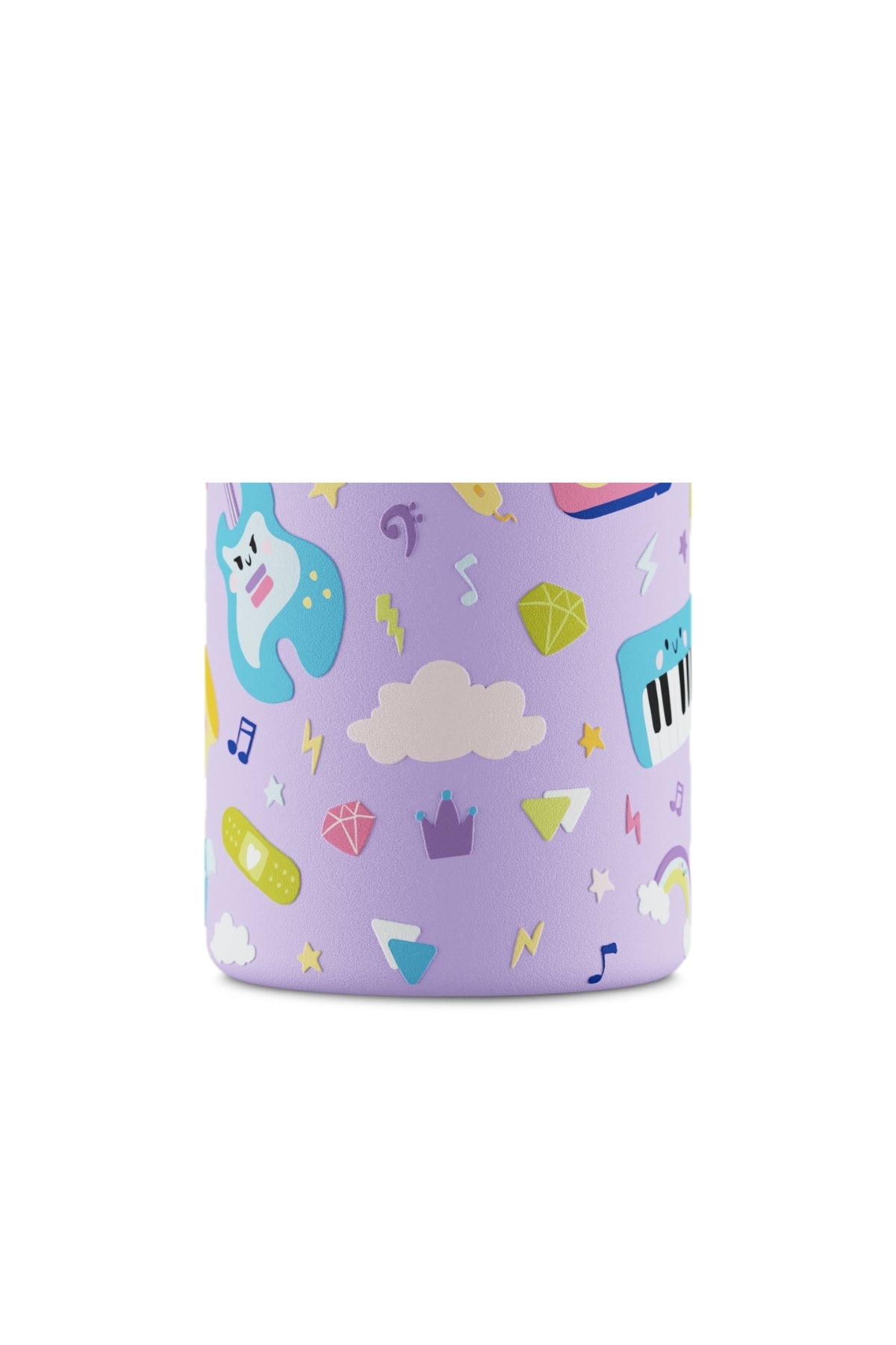 Kids Bottle Music Friends Pipetli Paslanmaz Çelik Çocuk Su Matarası 250 ml