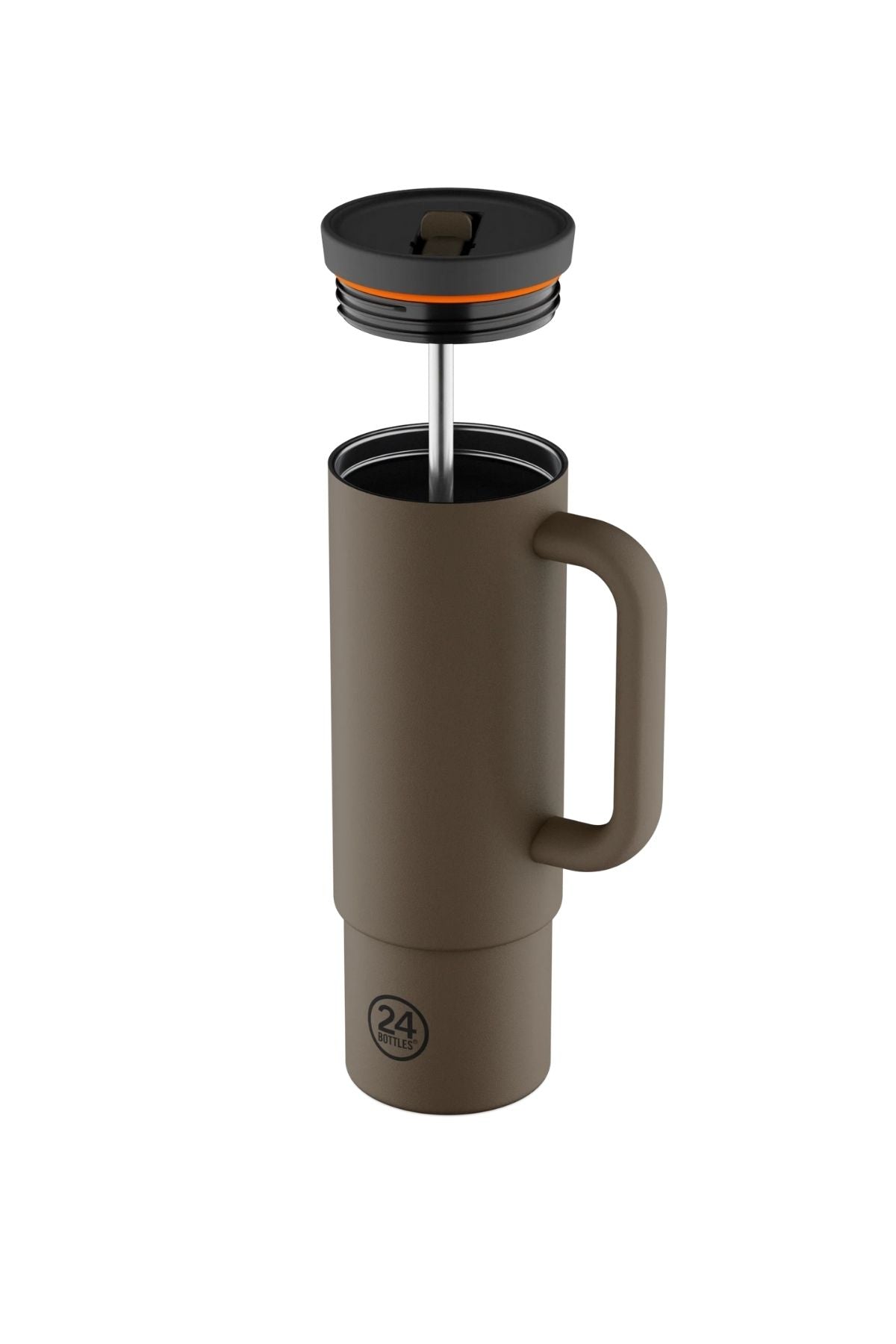 Straw Cup Mocha Pipetli Paslanmaz Çelik Termos 800 ml