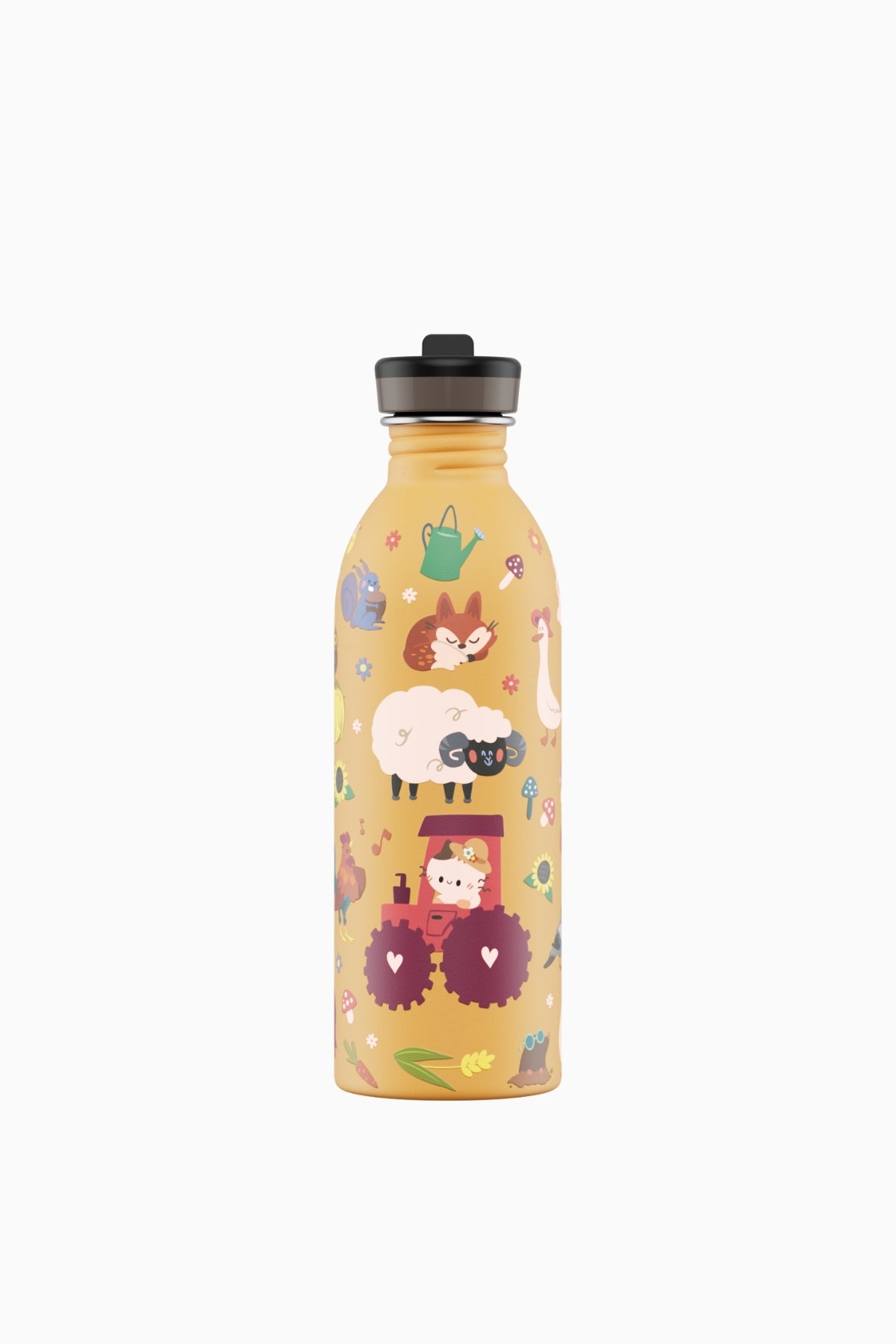 Kids Bottle Farm Friends Paslanmaz Çelik Çocuk Su Matarası 500 ml