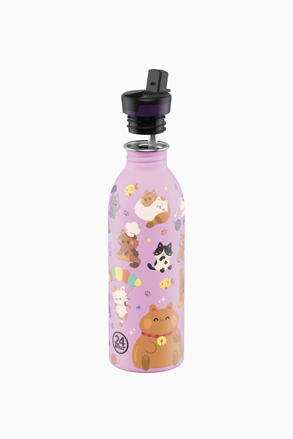 Kids Bottle Meow Friends Paslanmaz Çelik Çocuk Su Matarası 500 ml