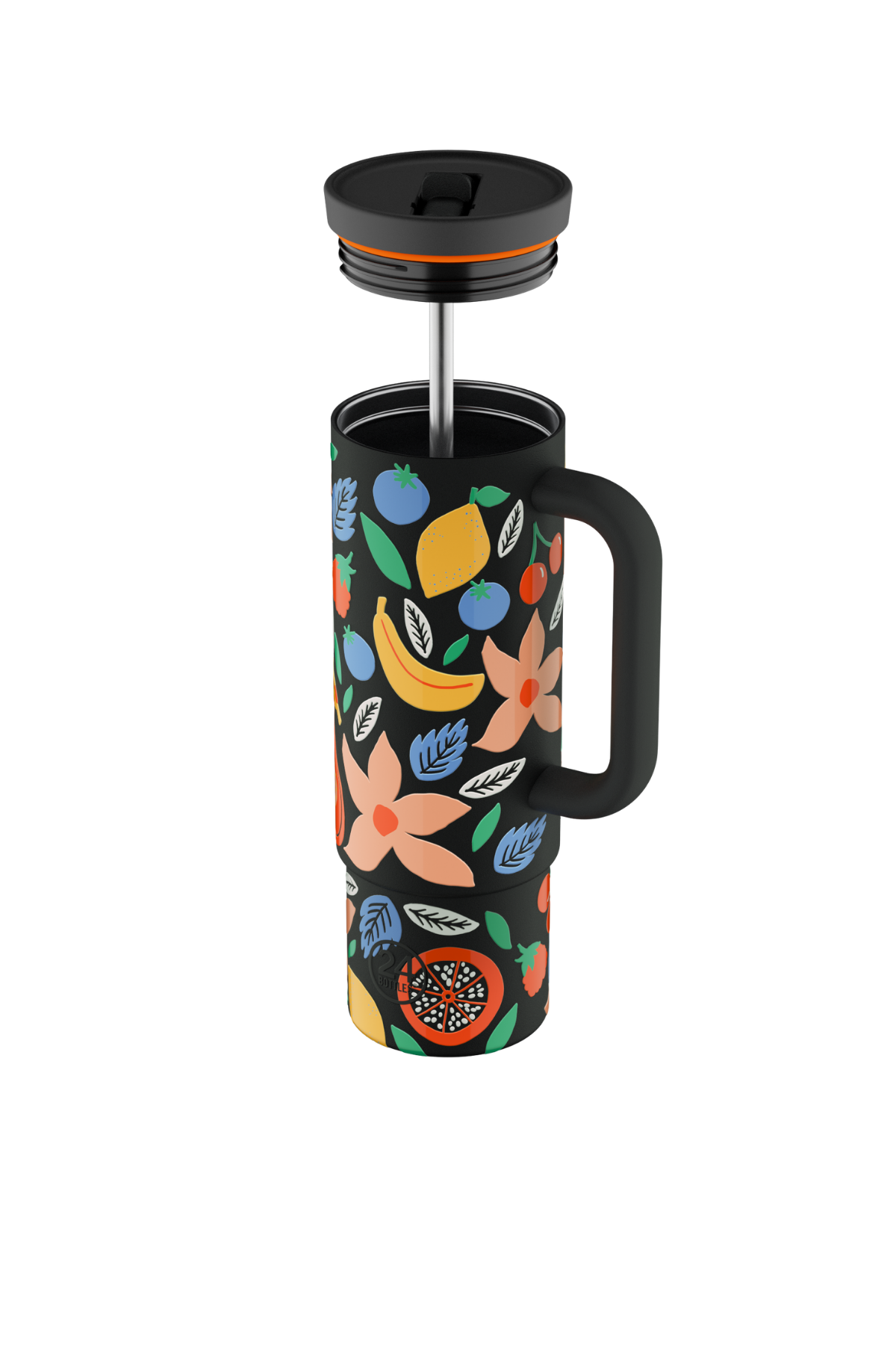 Straw Cup Tropical Noir Pipetli Paslanmaz Çelik Termos 800 ml
