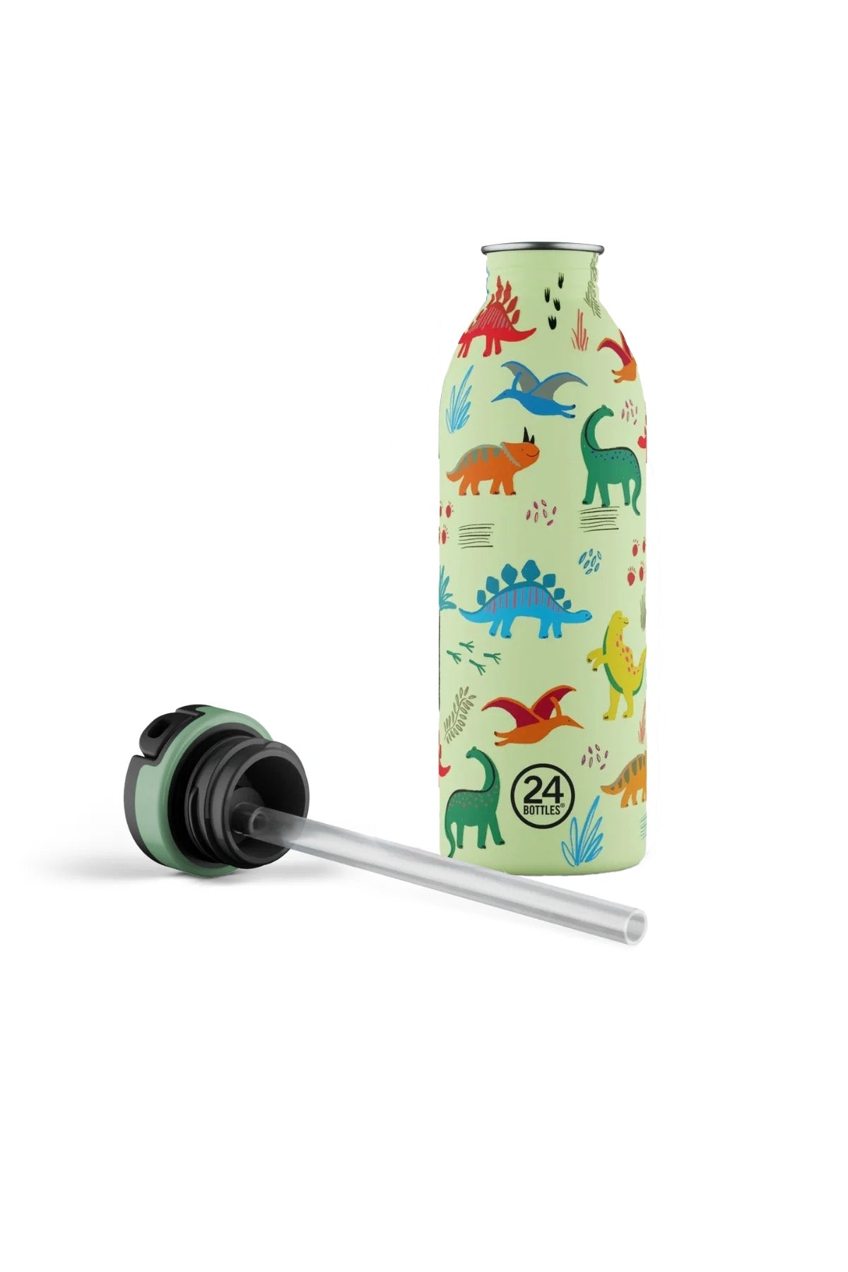 Kids Bottle Jurassic Friends Pipetli Paslanmaz Çelik Çocuk Su Matarası 500 ml