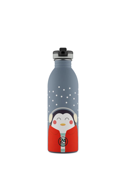Kids Bottle Happy Penguin Paslanmaz Çelik Çocuk Su Matarası 500 ml