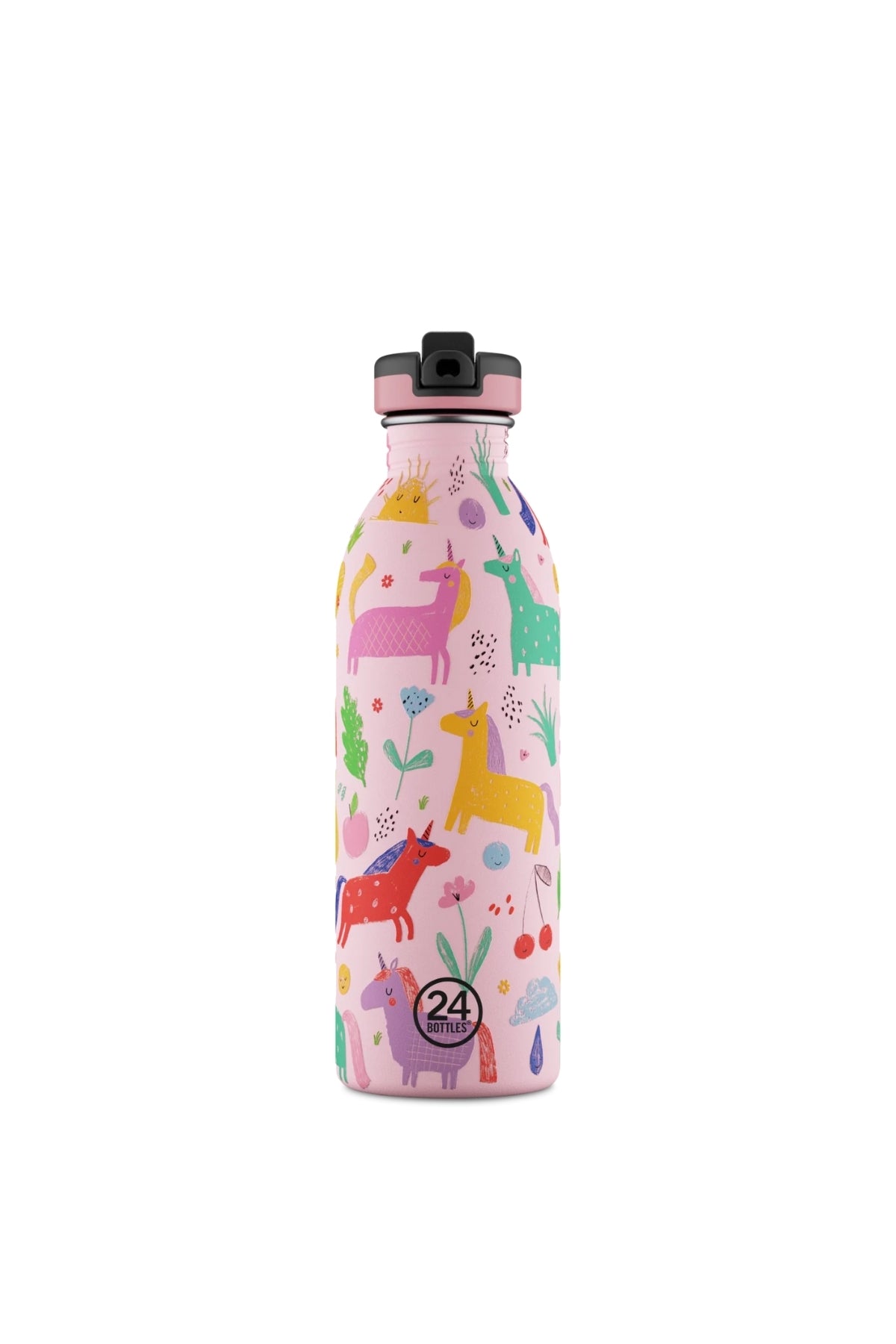 Kids Bottle Magic Friends Pipetli Paslanmaz Çelik Çocuk Su Matarası 500 ml