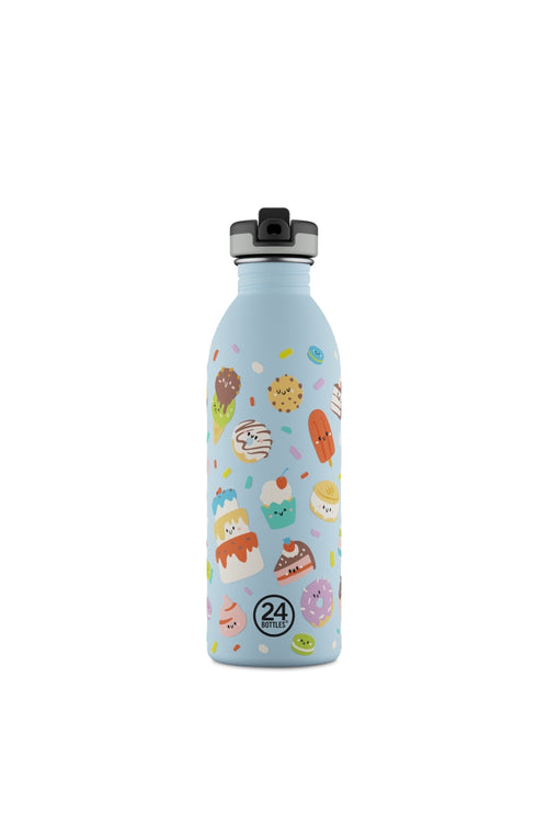 Kids Bottle Sweet Friends Pipetli Paslanmaz Çelik Çocuk Su Matarası 500 ml