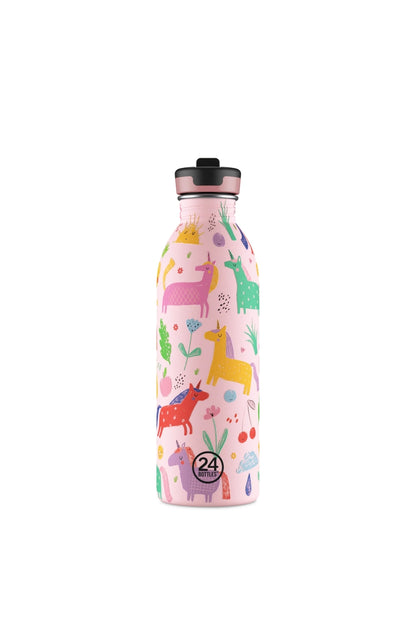 Kids Bottle Magic Friends Pipetli Paslanmaz Çelik Çocuk Su Matarası 500 ml