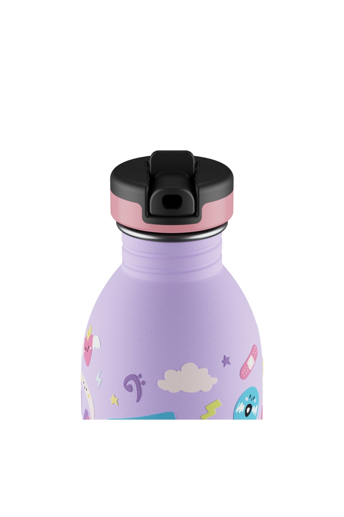 Kids Bottle Music Friends Pipetli Paslanmaz Çelik Çocuk Su Matarası 500 ml