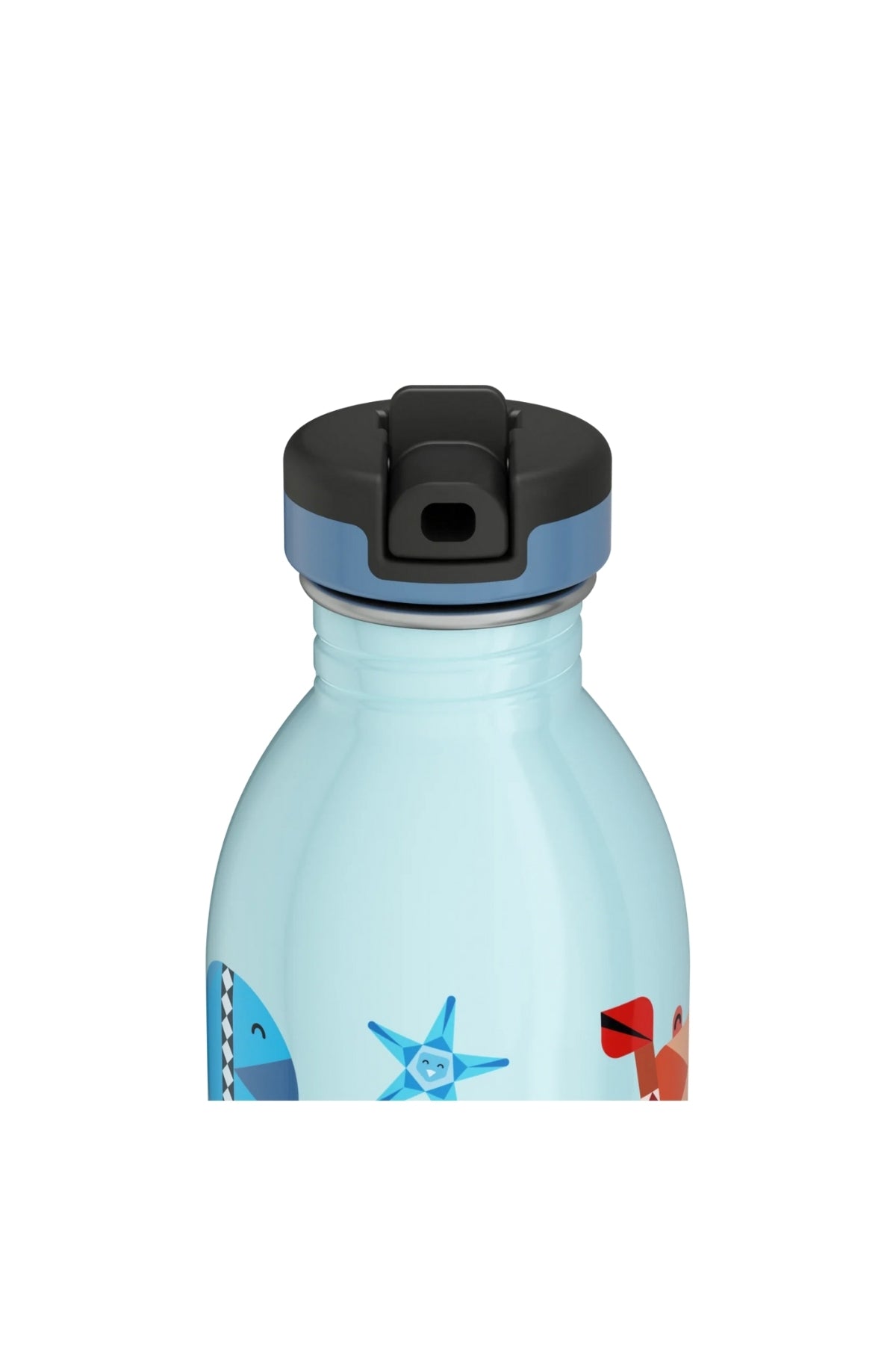 Kids Bottle Sea Friends Pipetli Paslanmaz Çelik Çocuk Su Matarası 500 ml