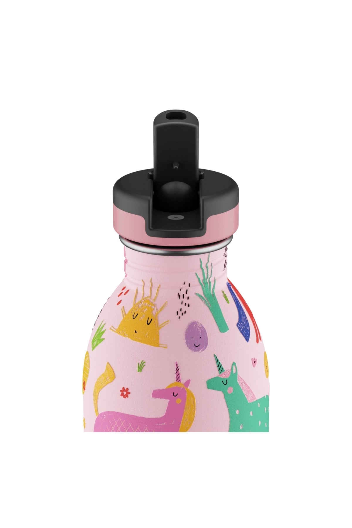Kids Bottle Magic Friends Pipetli Paslanmaz Çelik Çocuk Su Matarası 500 ml