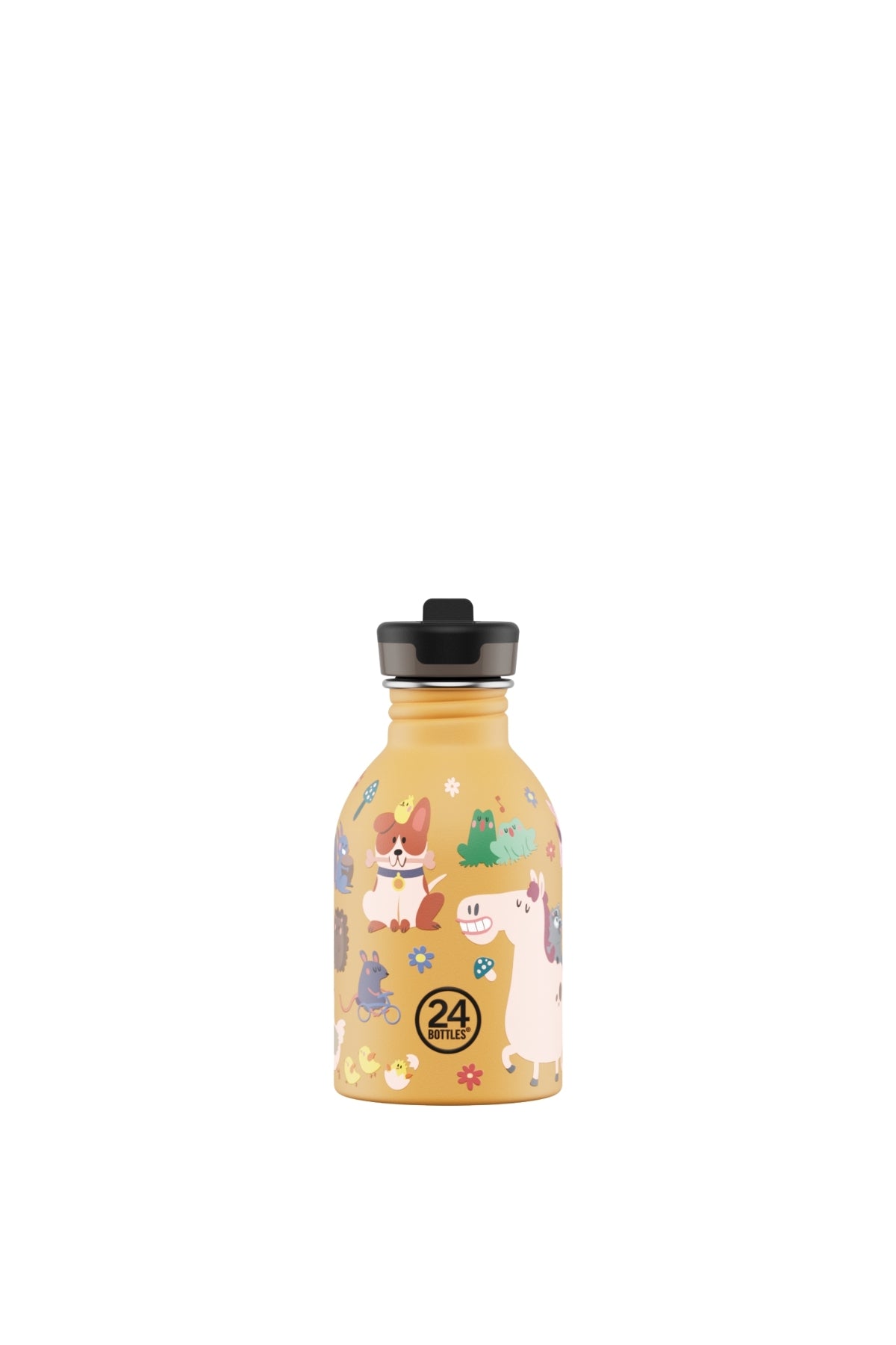 Kids Bottle Farm Friends Paslanmaz Çelik Çocuk Su Matarası 250 ml