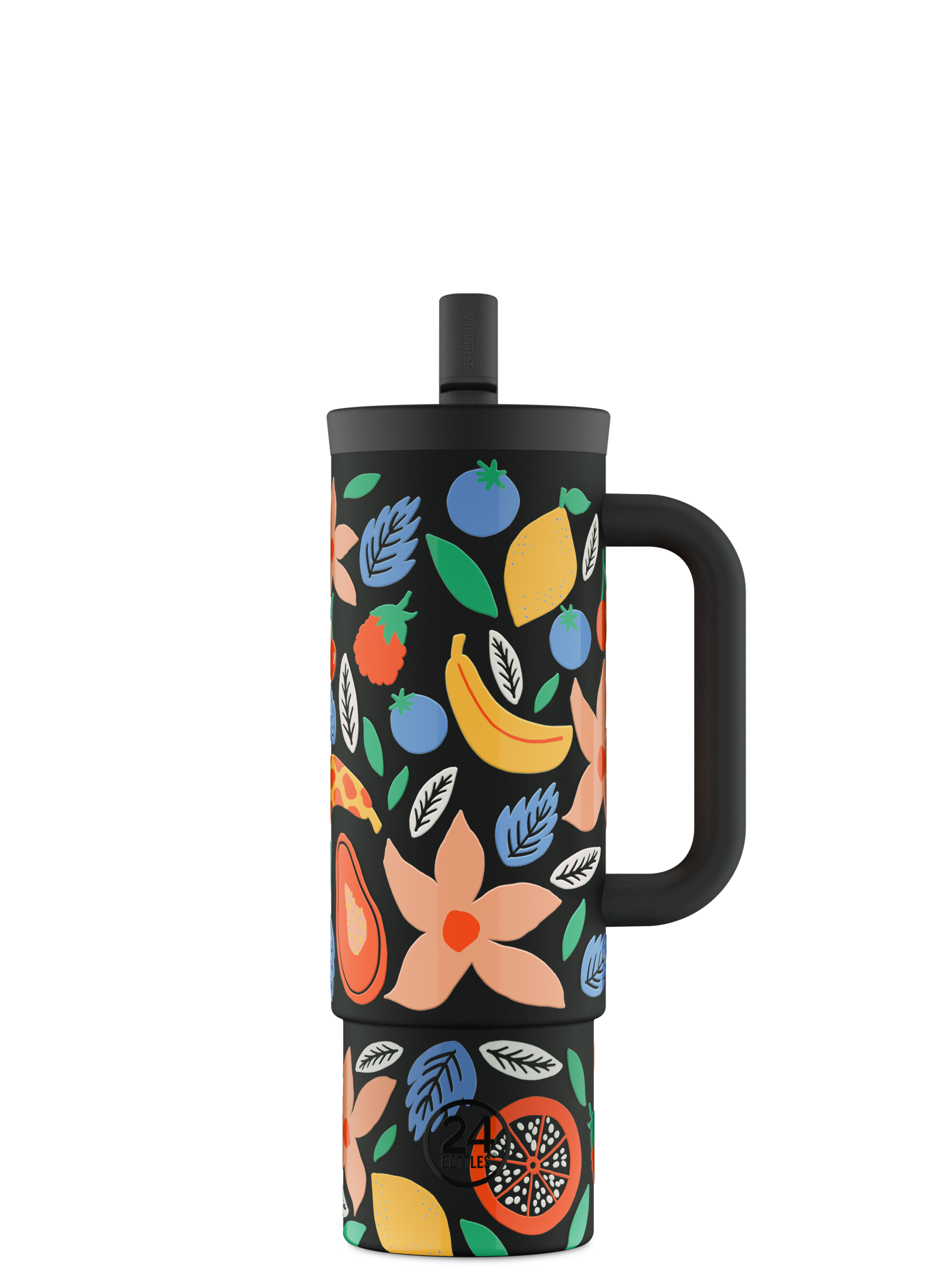 Straw Cup Tropical Noir Pipetli Paslanmaz Çelik Termos 800 ml