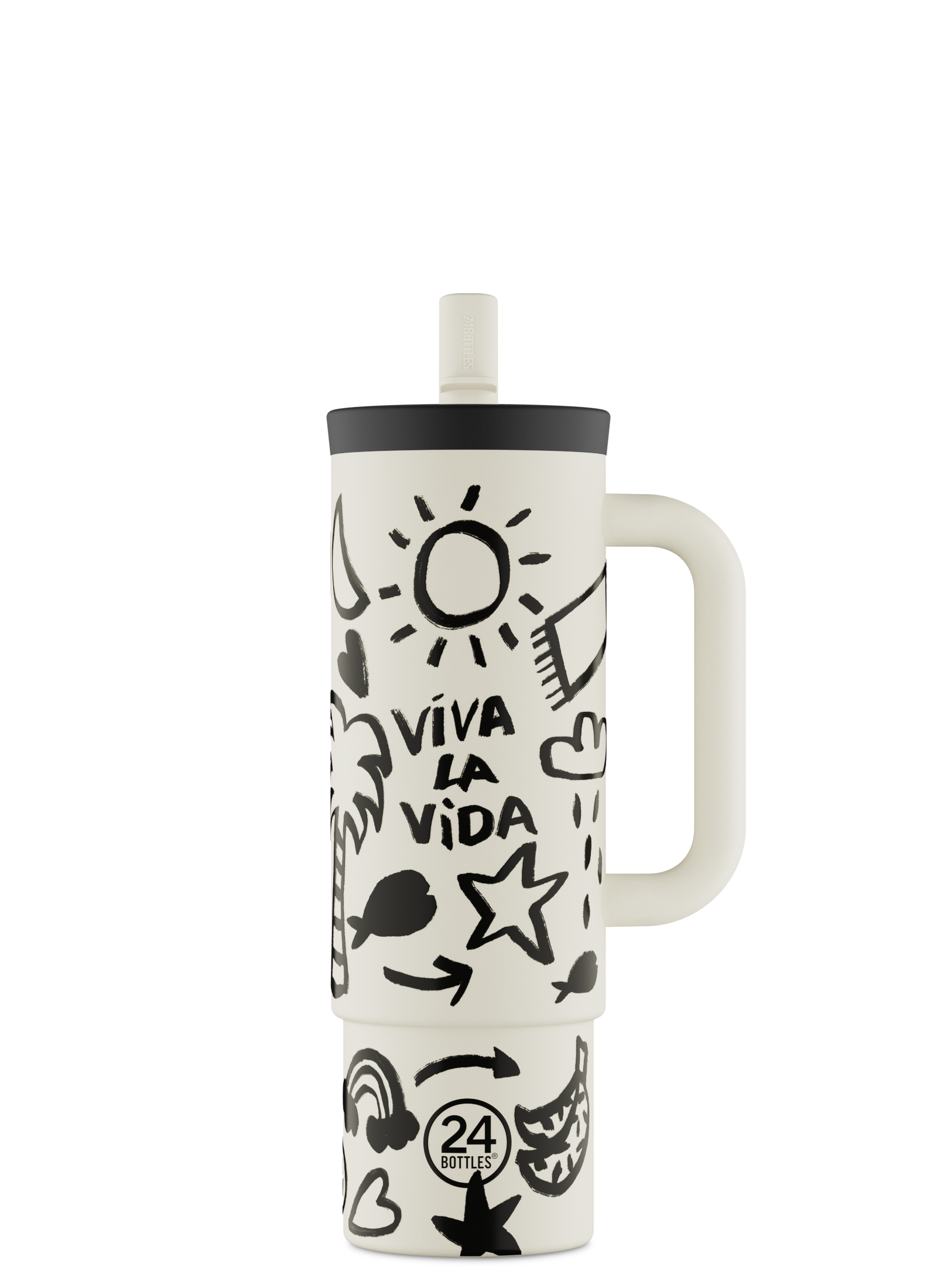 Straw Cup Viva la Vida Pipetli Paslanmaz Çelik Termos 800 ml