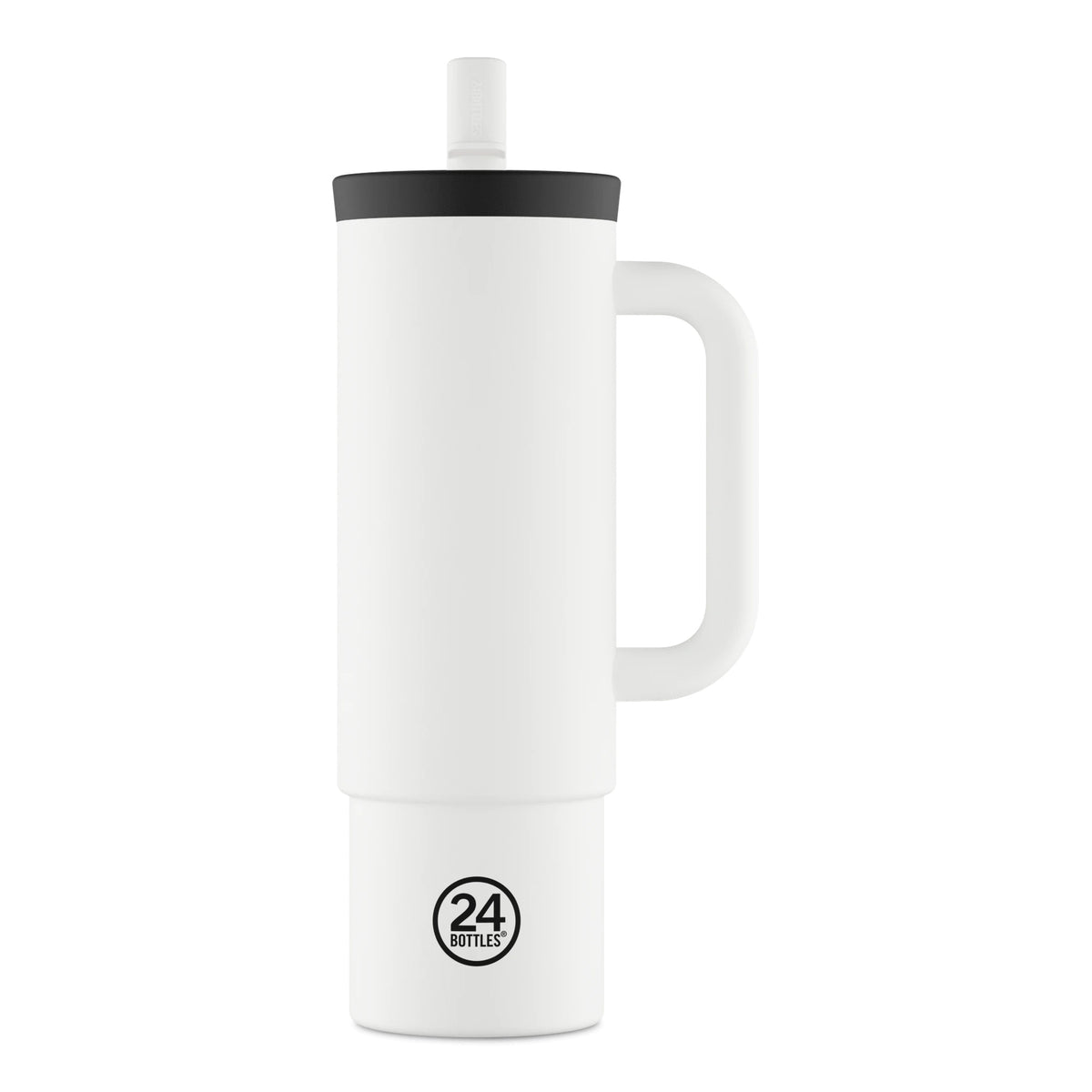 Straw Cup Ice White Pipetli Paslanmaz Çelik Termos 800 ml