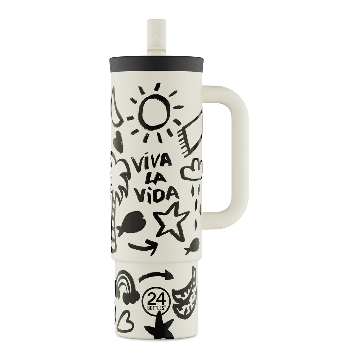 Straw Cup Viva la Vida Pipetli Paslanmaz Çelik Termos 800 ml