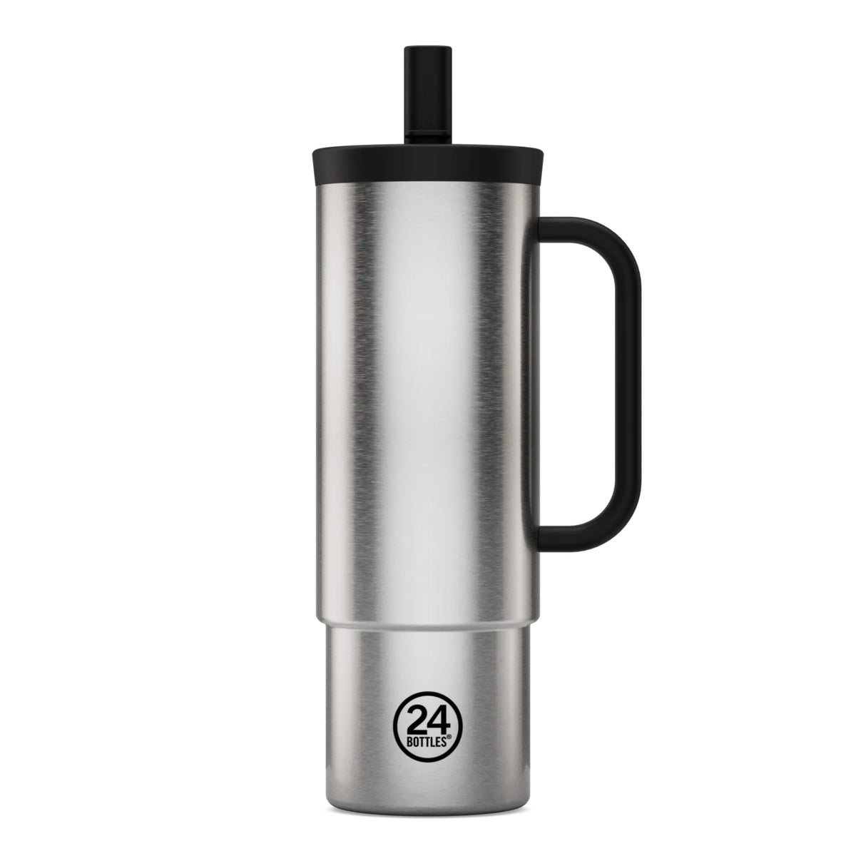 Straw Cup Brushed Steel Pipetli Paslanmaz Çelik Termos 800 ml