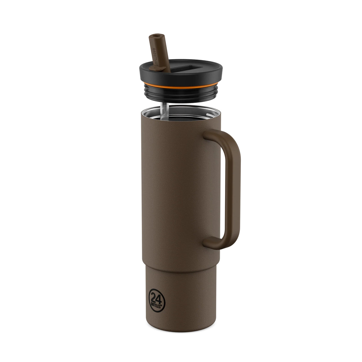 Straw Cup Mocha Pipetli Paslanmaz Çelik Termos 800 ml