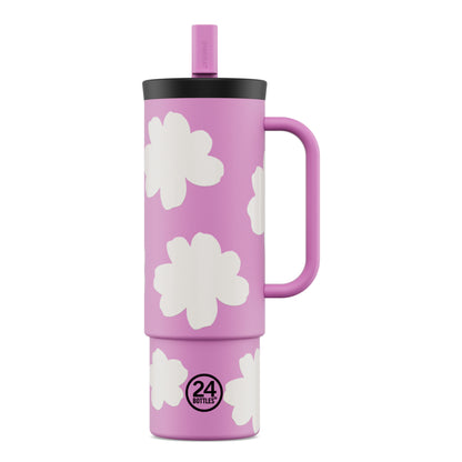 Straw Cup Daydreaming Pink Pipetli Paslanmaz Çelik Termos 800 ml