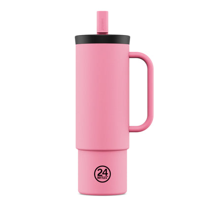 Straw Cup Flamingo Pipetli Paslanmaz Çelik Termos 800 ml
