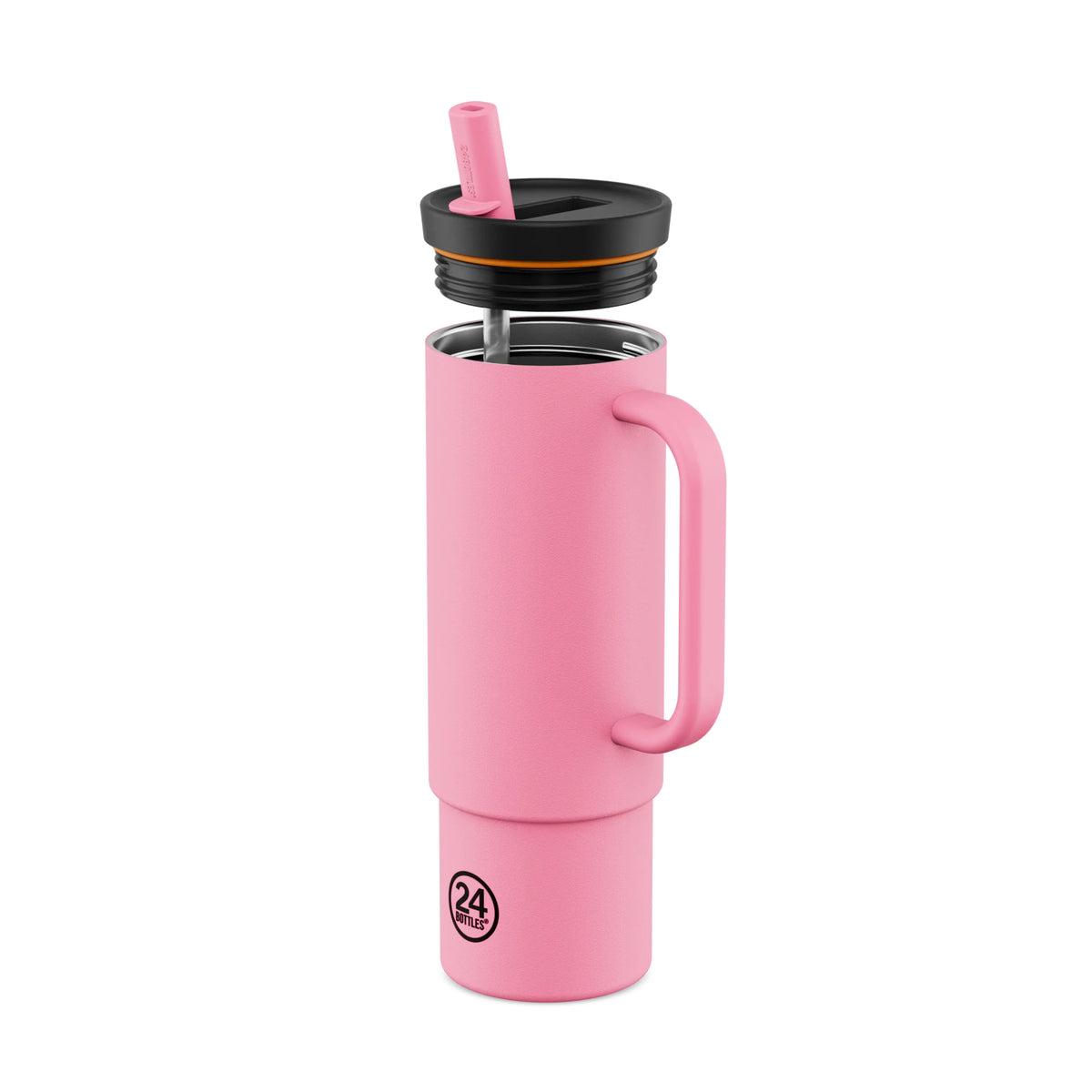 Straw Cup Flamingo Pipetli Paslanmaz Çelik Termos 800 ml