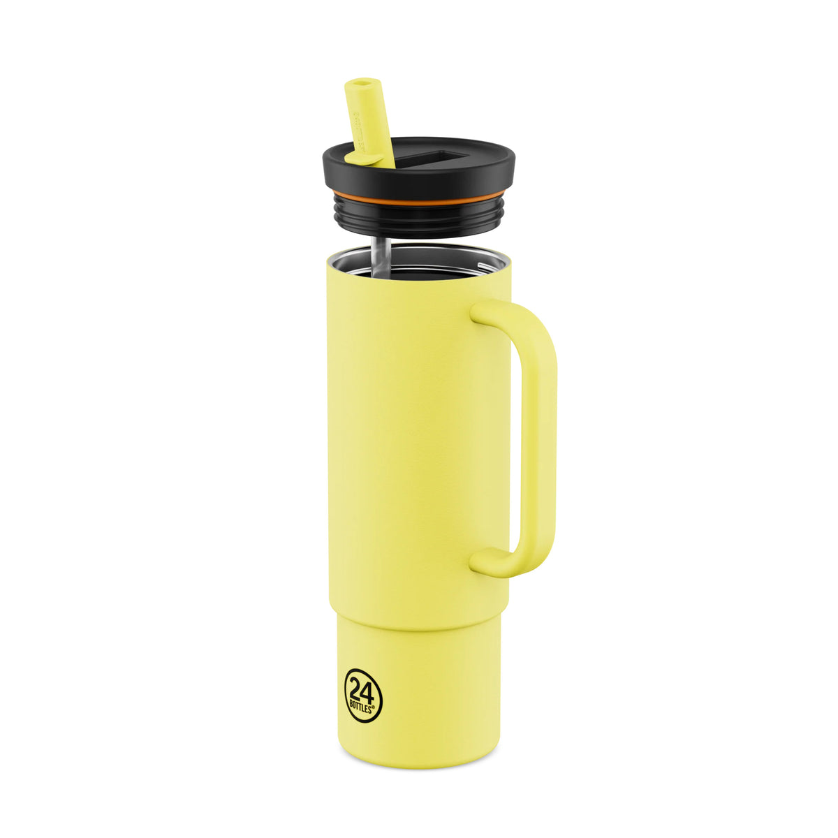 Straw Cup Citrus Pipetli Paslanmaz Çelik Termos 800 ml