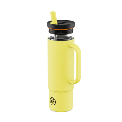 Straw Cup Citrus Pipetli Paslanmaz Çelik Termos 800 ml