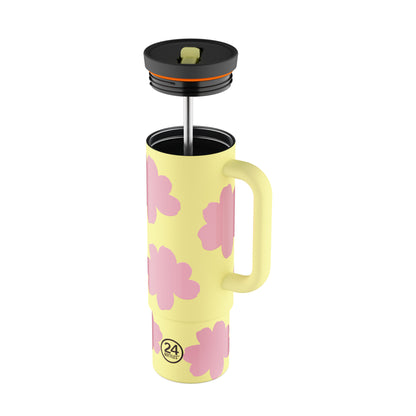 Straw Cup Daydreaming Yellow Pipetli Paslanmaz Çelik Termos 800 ml