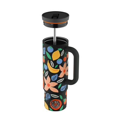Straw Cup Tropical Noir Pipetli Paslanmaz Çelik Termos 800 ml