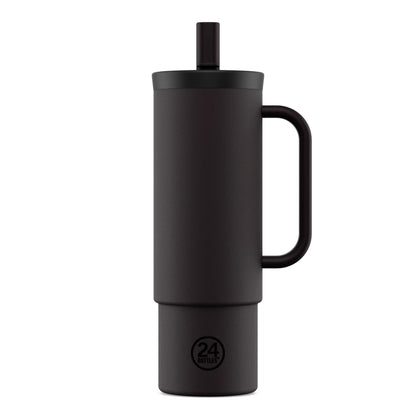 Straw Cup Tuxedo Black Pipetli Paslanmaz Çelik Termos 800 ml