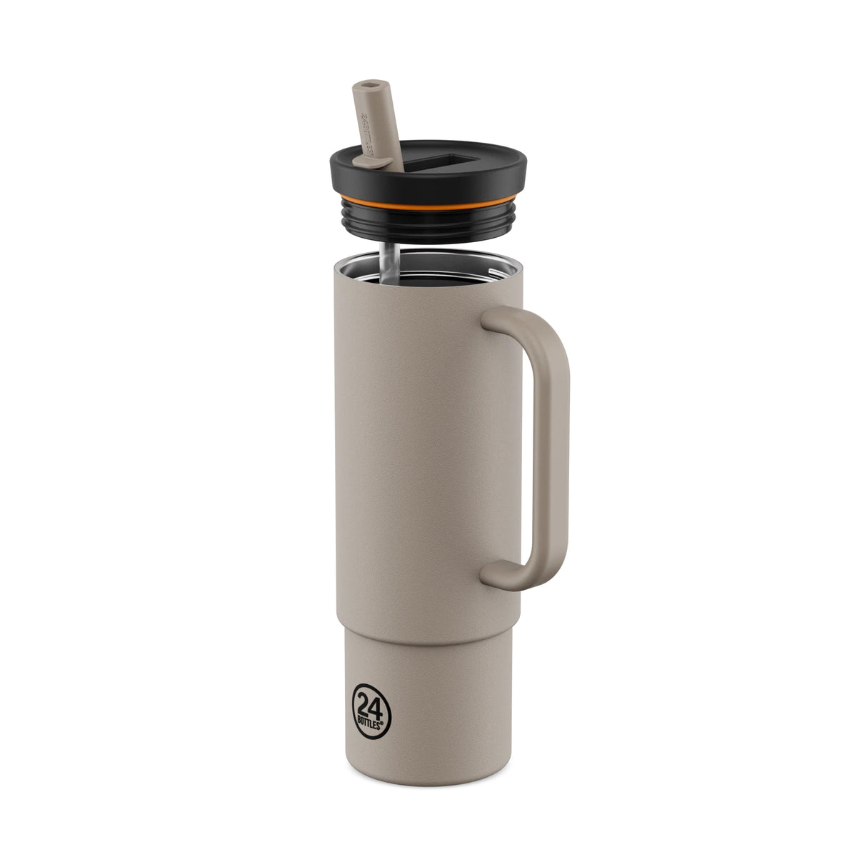 Straw Cup Linen Pipetli Paslanmaz Çelik Termos 800 ml