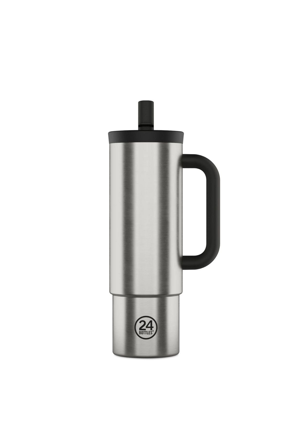 Straw Cup Brushed Steel Pipetli Paslanmaz Çelik Termos 800 ml