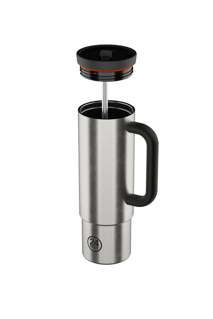 Straw Cup Brushed Steel Pipetli Paslanmaz Çelik Termos 800 ml