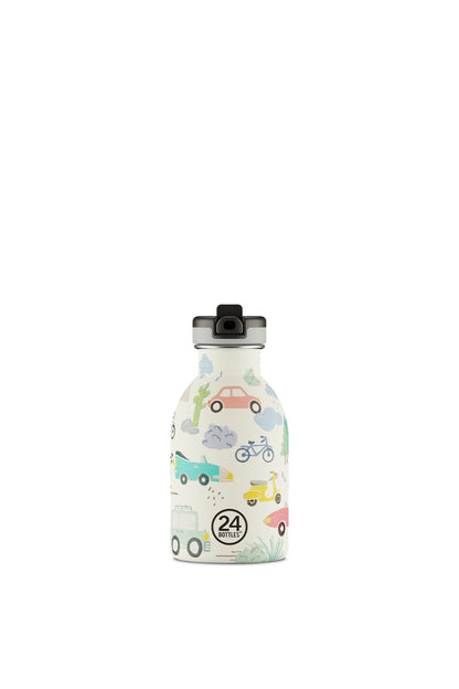 Kids Bottle Adventure Friends Pipetli Paslanmaz Çelik Çocuk Su Matarası 250 ml