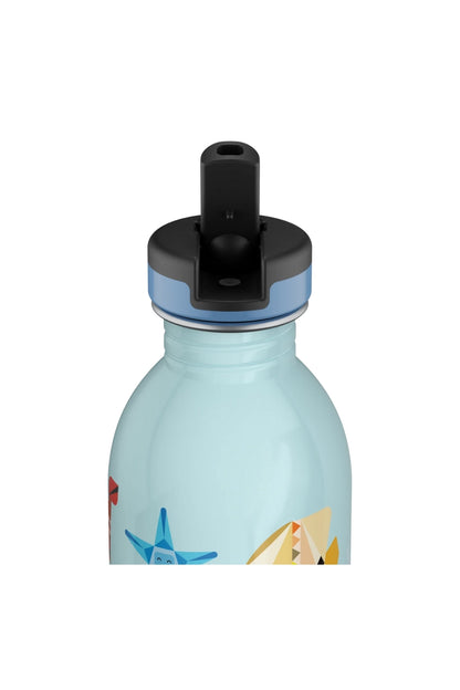 Kids Bottle Sea Friends Pipetli Paslanmaz Çelik Çocuk Su Matarası 250 ml