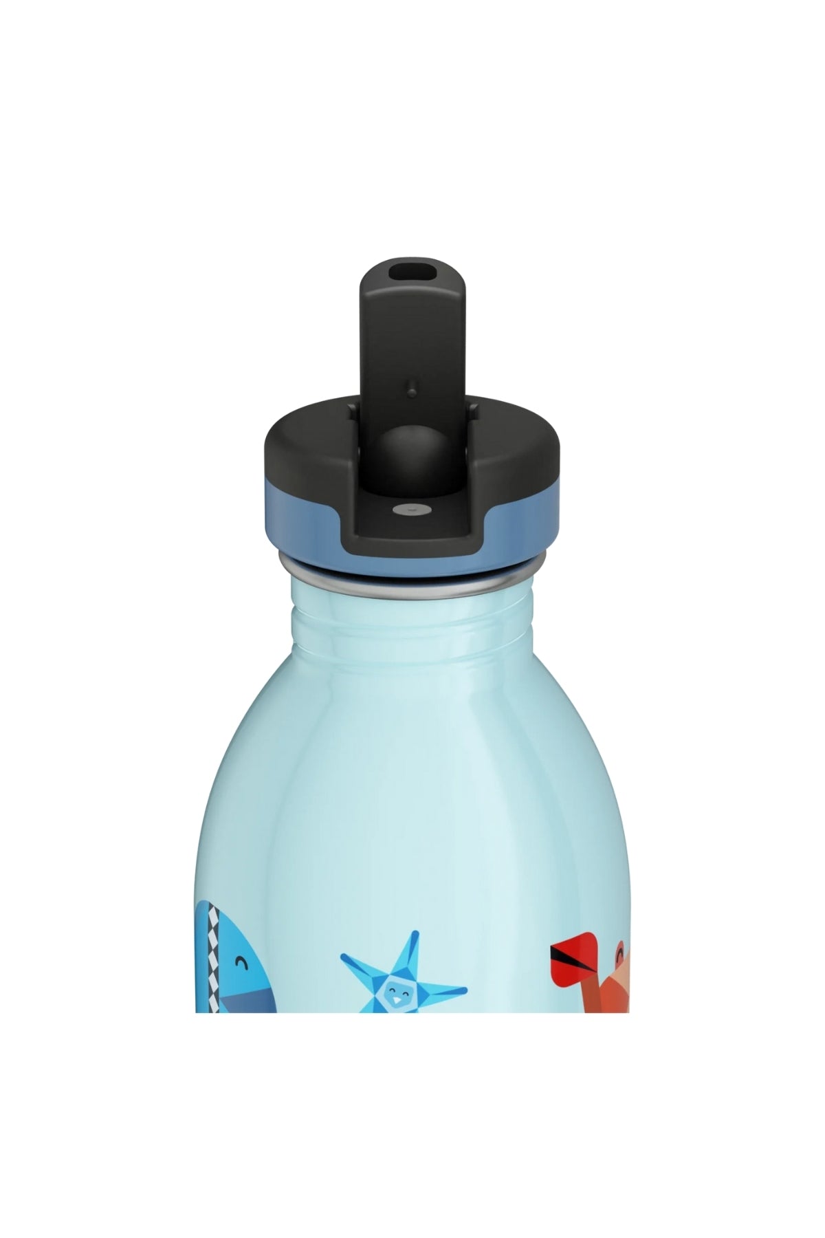 Kids Bottle Sea Friends Pipetli Paslanmaz Çelik Çocuk Su Matarası 500 ml