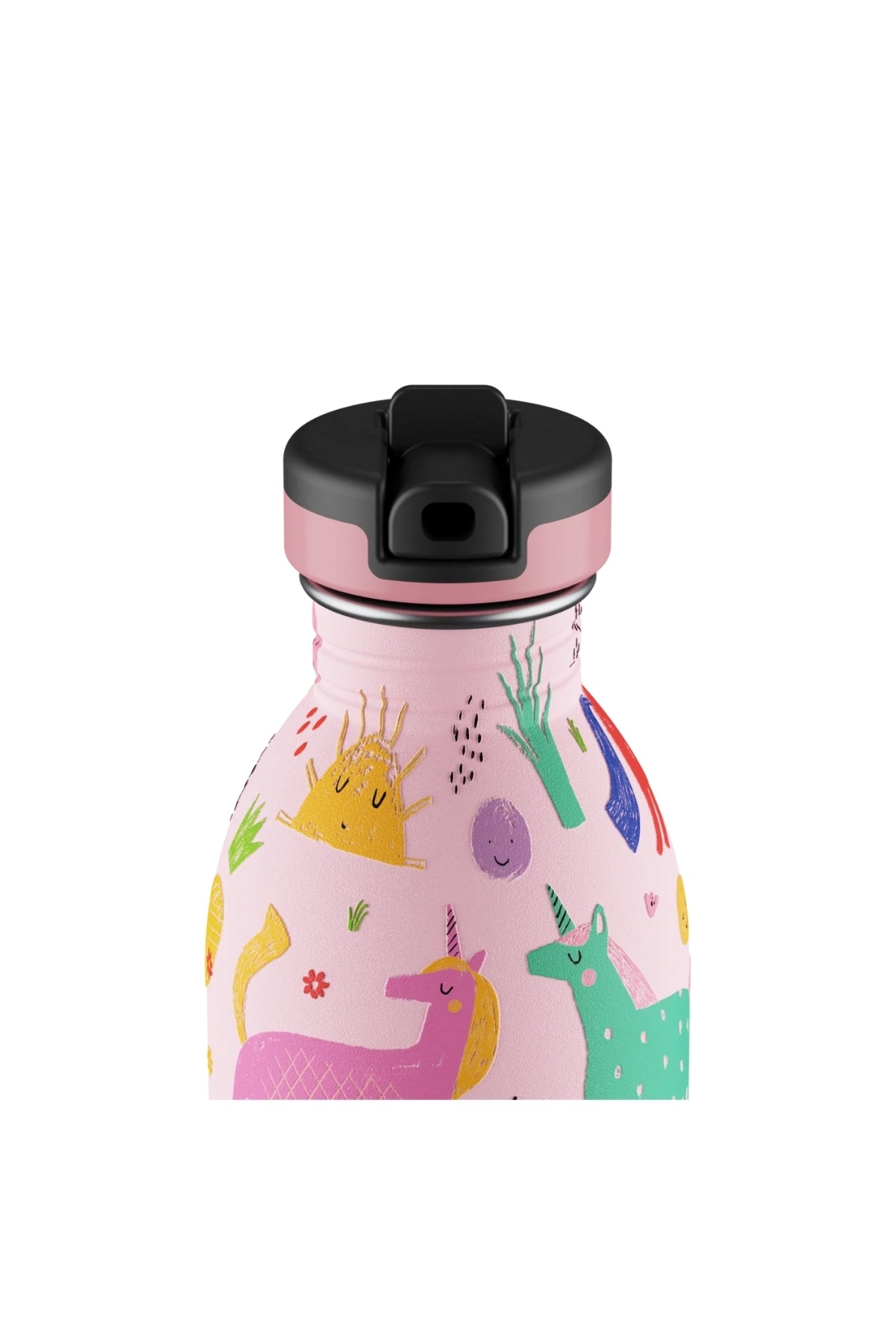 Kids Bottle Magic Friends Pipetli Paslanmaz Çelik Çocuk Su Matarası 500 ml