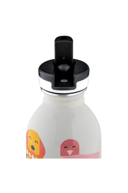 Kids Bottle Best Friends Pipetli Paslanmaz Çelik Çocuk Su Matarası 250 ml