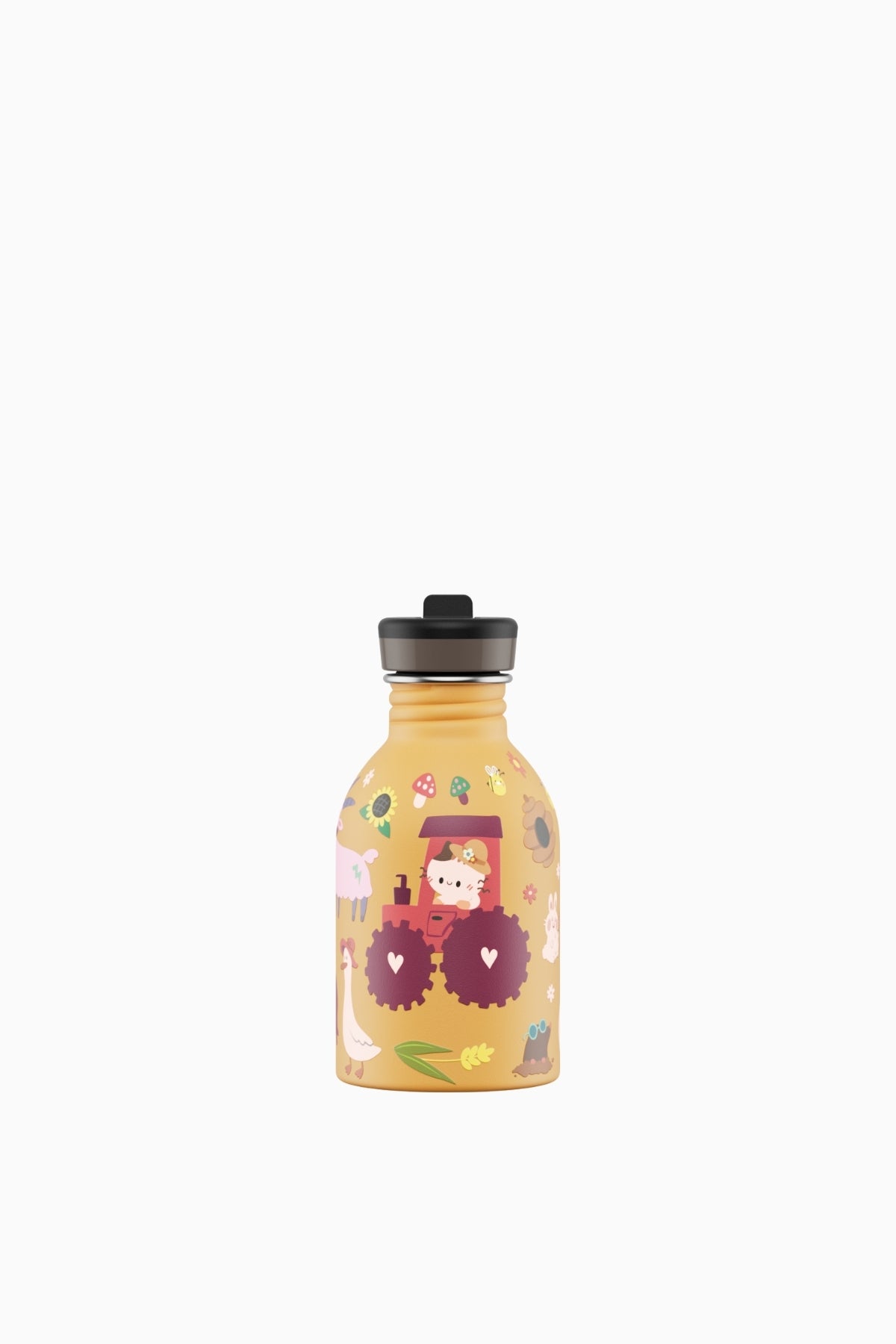 Kids Bottle Farm Friends Paslanmaz Çelik Çocuk Su Matarası 250 ml