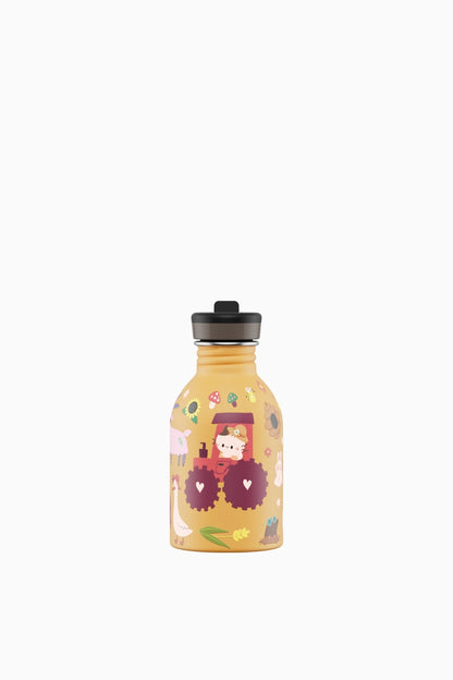 Kids Bottle Farm Friends Paslanmaz Çelik Çocuk Su Matarası 250 ml
