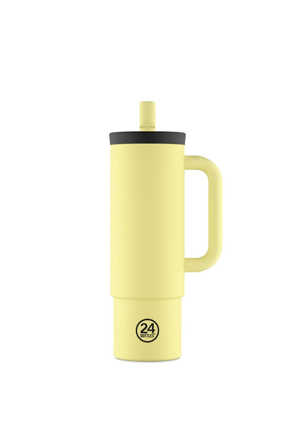 Straw Cup Citrus Pipetli Paslanmaz Çelik Termos 800 ml