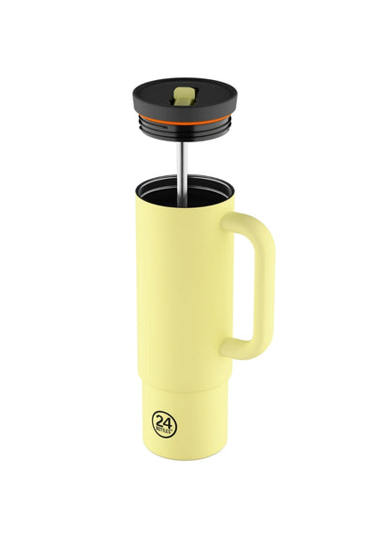 Straw Cup Citrus Pipetli Paslanmaz Çelik Termos 800 ml