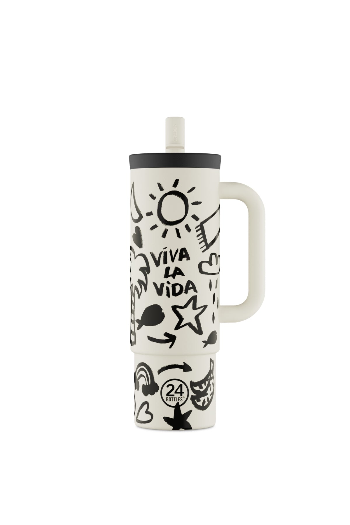 Straw Cup Viva la Vida Pipetli Paslanmaz Çelik Termos 800 ml